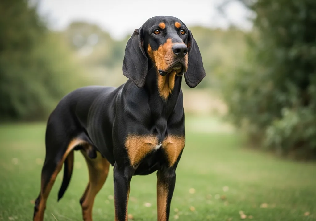 Chien Noir Et Feu Pour La Chasse Au Raton Laveur — photo de la race